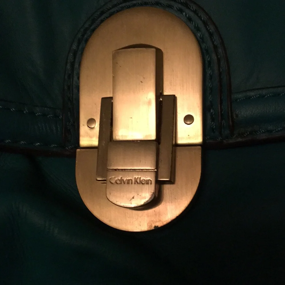 Calvin Klein Teal hobo leather bag - Picture 2 of 5